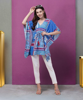 Hive91 Printed Rayon Women Kaftan