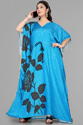 Dhanlaxmi Textiles Printed Poly Crepe, Polycotton, Cotton Crepe Blend Women Kaftan