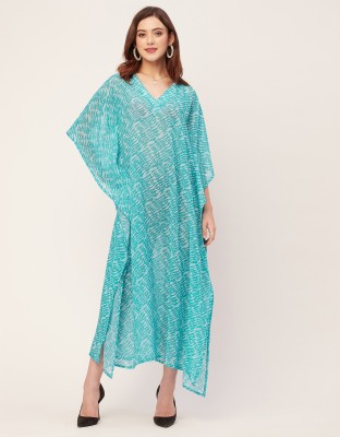 moomaya Animal Print Poly Georgette Women Kaftan