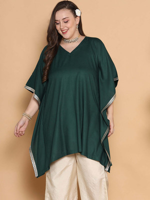 LetsDressUp Solid Rayon Women Kaftan