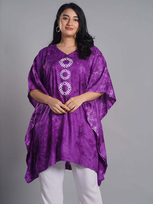 LetsDressUp Printed Rayon Women Kaftan