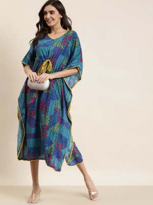 Yash Gallery Printed Rayon Women Kaftan