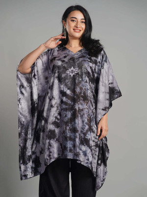 LetsDressUp Floral Print Rayon Women Kaftan