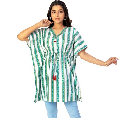 Velourge Printed Cotton Blend Women Kaftan