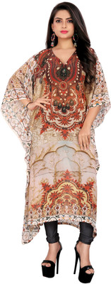 ICYNOSURE Printed Georgette Women Kaftan