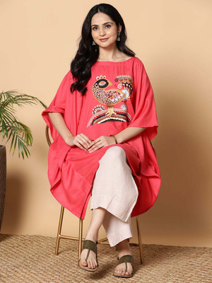 LetsDressUp Printed Rayon Women Kaftan