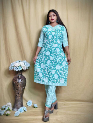 Biswas Style Hub Printed Pure Cotton Women Kaftan