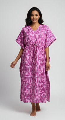VasCloth Floral Print Pure Cotton Women Kaftan