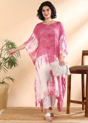 METRONAUT Women Ethnic Dress Pink Midi/Calf Length Dress