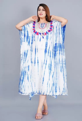 MF HAYAT Printed Rayon Women Kaftan