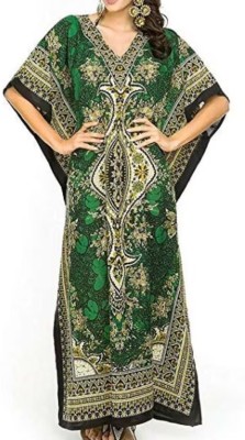 Quickcollection Printed Polyester Blend Women Kaftan