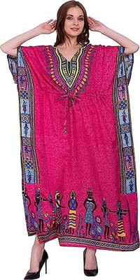 ukal Printed Polyester Women Kaftan
