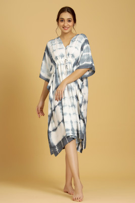 Ravaiyaa - Attitude Is Everything Self Design Rayon Women Kaftan