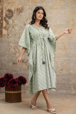 SAWARIYA Printed Pure Cotton Women Kaftan