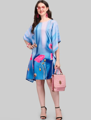 Dhanlaxmi Textiles Printed, Geometric Print Poly Crepe, Polycotton, Cotton Crepe Blend Women Kaftan