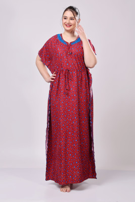 THUMKA Printed Lycra Blend Women Kaftan