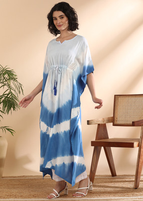 maaesa Printed Crepe Women Kaftan