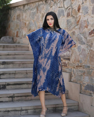 PinkTribe Printed Crepe Women Kaftan