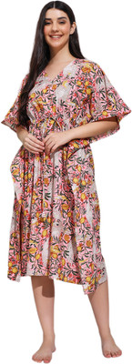 Ravaiyaa - Attitude Is Everything Printed Pure Cotton Women Kaftan