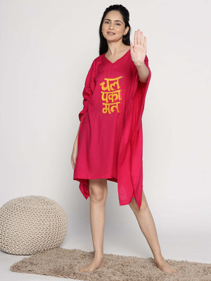 LetsDressUp Printed Rayon Women Kaftan