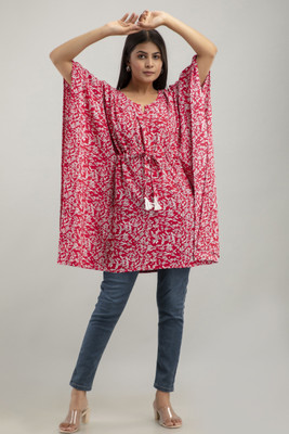 SHYAM SHIVAM CREATIONS Printed Rayon Women Kaftan