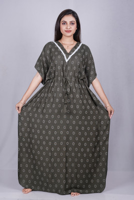 KriPal Printed Rayon Women Kaftan