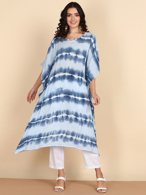 PinkTribe Self Design Crepe Women Kaftan