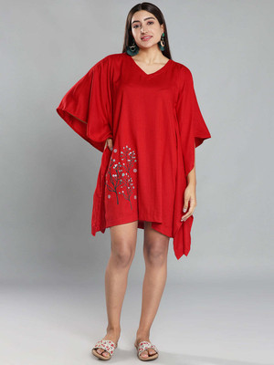 LetsDressUp Floral Print Rayon Women Kaftan