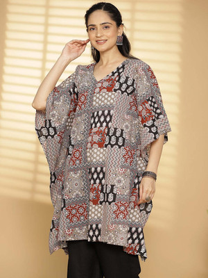 LetsDressUp Floral Print Pure Cotton Women Kaftan