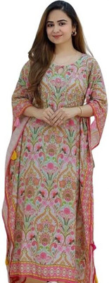 MAAEATTIER Embroidered Rayon Women Kaftan