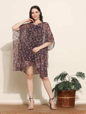 Aditi Wasan Floral Print Polyester Women Kaftan