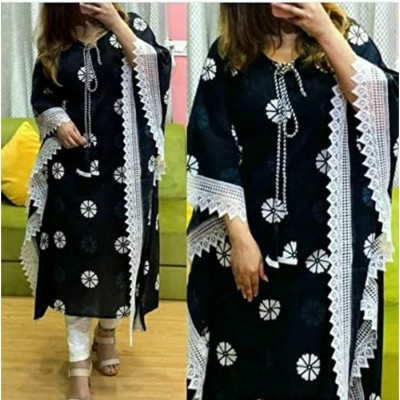 gobya Printed Rayon Women Kaftan