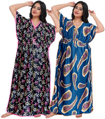 Shunit creation Women Nighty(Multicolor)