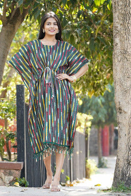 Kesarya Printed Silk Blend Women Kaftan