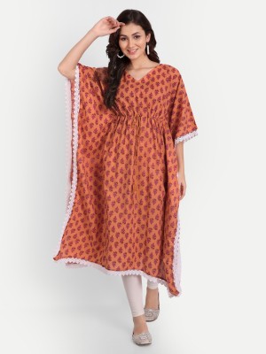 TREND ME Floral Print Pure Cotton Women Kaftan