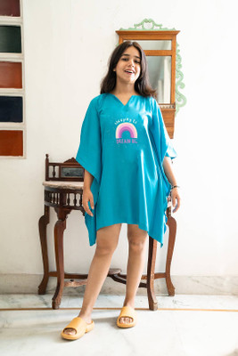 LetsDressUp Printed Rayon Women Kaftan