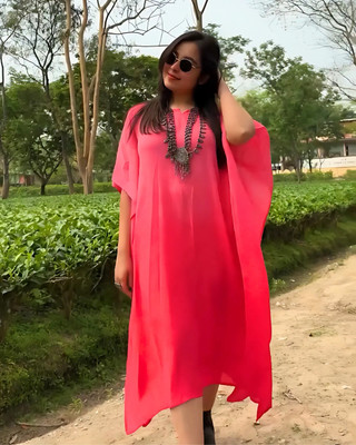 PinkTribe Printed Crepe Women Kaftan