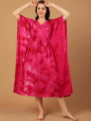 Blissence Printed Rayon Women Kaftan