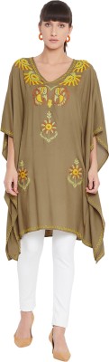 rain tree Embroidered Rayon Women Kaftan