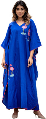 Navyas Fashion Embroidered Pure Cotton Women Kaftan