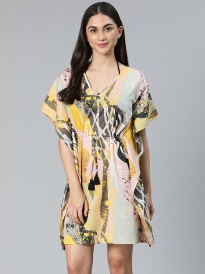 OXOLLOXO Printed Pure Cotton Women Kaftan