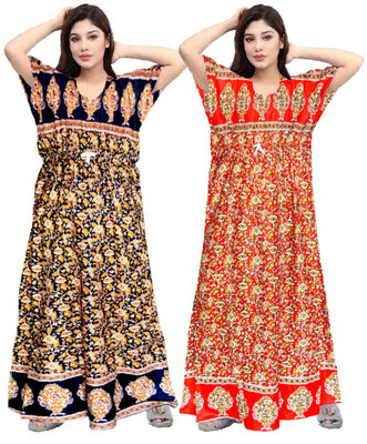Shunit creation Printed Pure Cotton Women Kaftan