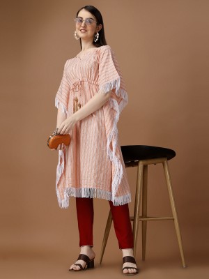 BRIFFASHION Striped Cotton Blend Women Kaftan