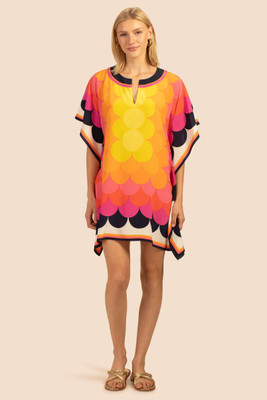 Navvi Geometric Print Poly Crepe Women Kaftan