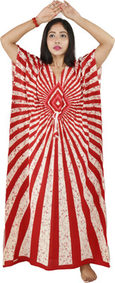 BDROX Printed Cotton Blend Women Kaftan