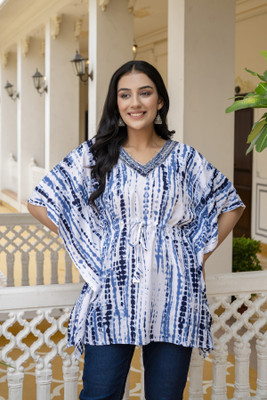 Lee Moda Printed Rayon Women Kaftan