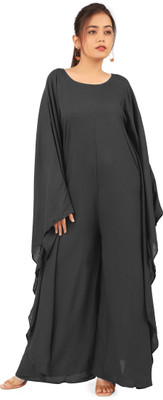 Zinger Solid Cotton Rayon Blend Women Kaftan