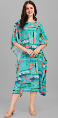 SilkSutra Printed Rayon Women Kaftan