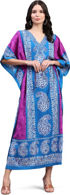 Trendif Graphic Print Poly Crepe Women Kaftan