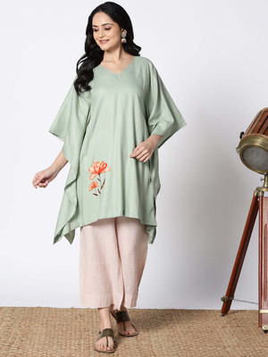 LetsDressUp Printed Rayon Women Kaftan